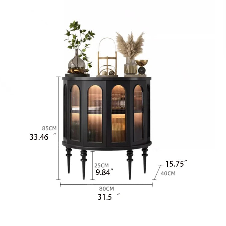 Elegant Beech Wood & Glass Cabinet for Stylish Home Decor fmsjj-4206