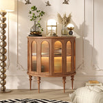 Elegant Beech Wood & Glass Cabinet for Stylish Home Decor fmsjj-4206