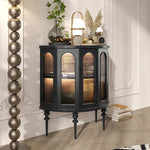 Elegant Beech Wood & Glass Cabinet for Stylish Home Decor fmsjj-4206