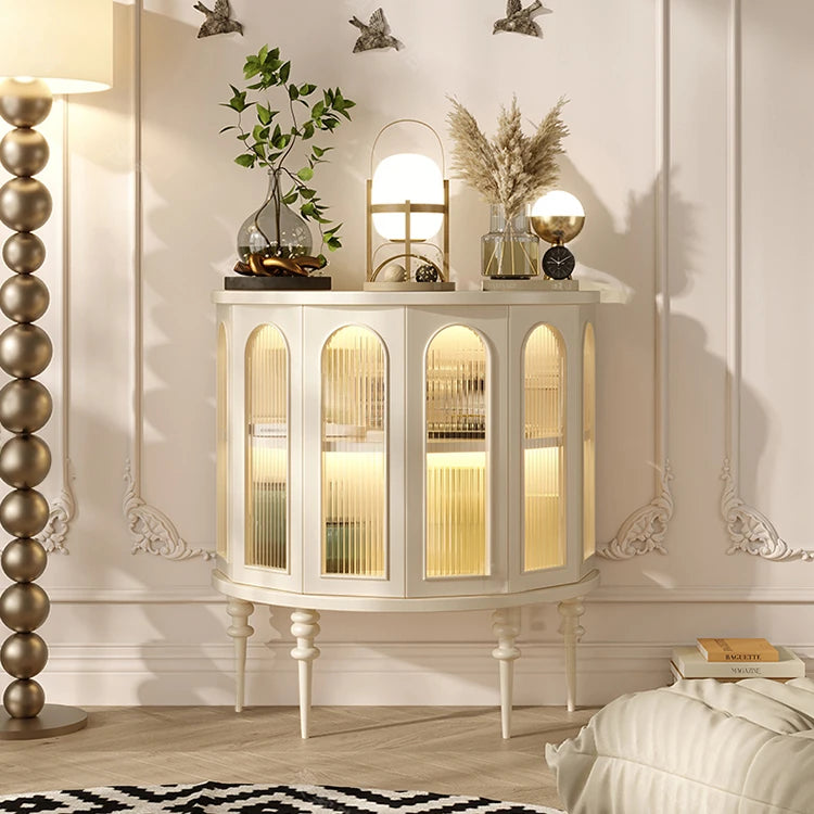 Elegant Beech Wood & Glass Cabinet for Stylish Home Decor fmsjj-4206