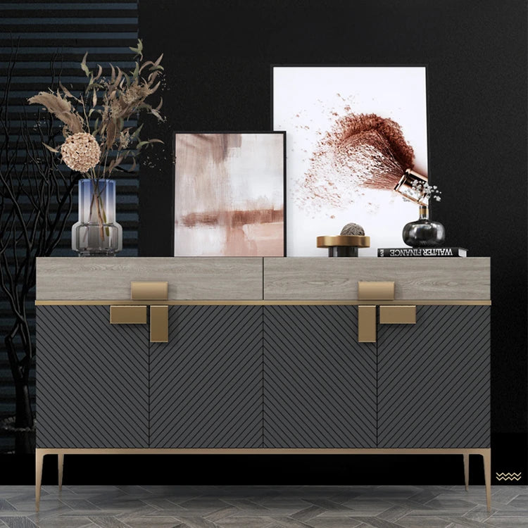Luxury Marble & Stainless Steel Cabinet: Enhance Your Space fmsjj-4210