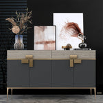 Luxury Marble & Stainless Steel Cabinet: Enhance Your Space fmsjj-4210