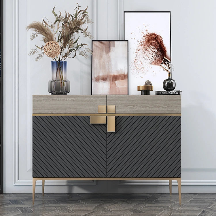 Luxury Marble & Stainless Steel Cabinet: Enhance Your Space fmsjj-4210