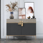 Luxury Marble & Stainless Steel Cabinet: Enhance Your Space fmsjj-4210