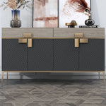 Luxury Marble & Stainless Steel Cabinet: Enhance Your Space fmsjj-4210