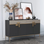 Luxury Marble & Stainless Steel Cabinet: Enhance Your Space fmsjj-4210