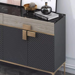 Luxury Marble & Stainless Steel Cabinet: Enhance Your Space fmsjj-4210