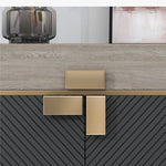 Luxury Marble & Stainless Steel Cabinet: Enhance Your Space fmsjj-4210