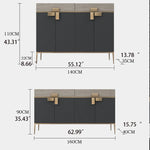 Luxury Marble & Stainless Steel Cabinet: Enhance Your Space fmsjj-4210