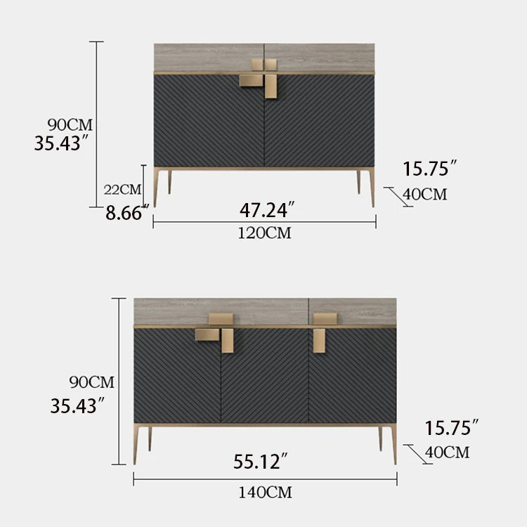 Luxury Marble & Stainless Steel Cabinet: Enhance Your Space fmsjj-4210