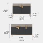 Luxury Marble & Stainless Steel Cabinet: Enhance Your Space fmsjj-4210