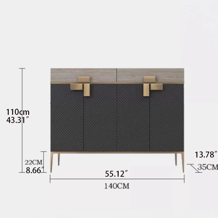 Luxury Marble & Stainless Steel Cabinet: Enhance Your Space fmsjj-4210