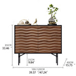 Modern Solid Wood Multi-layer Cabinet with Unique Wave Design fmsjj-4215