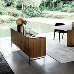 Sleek Marble and Stainless Steel Cabinet with Modern Design Elements fmsjj-4216