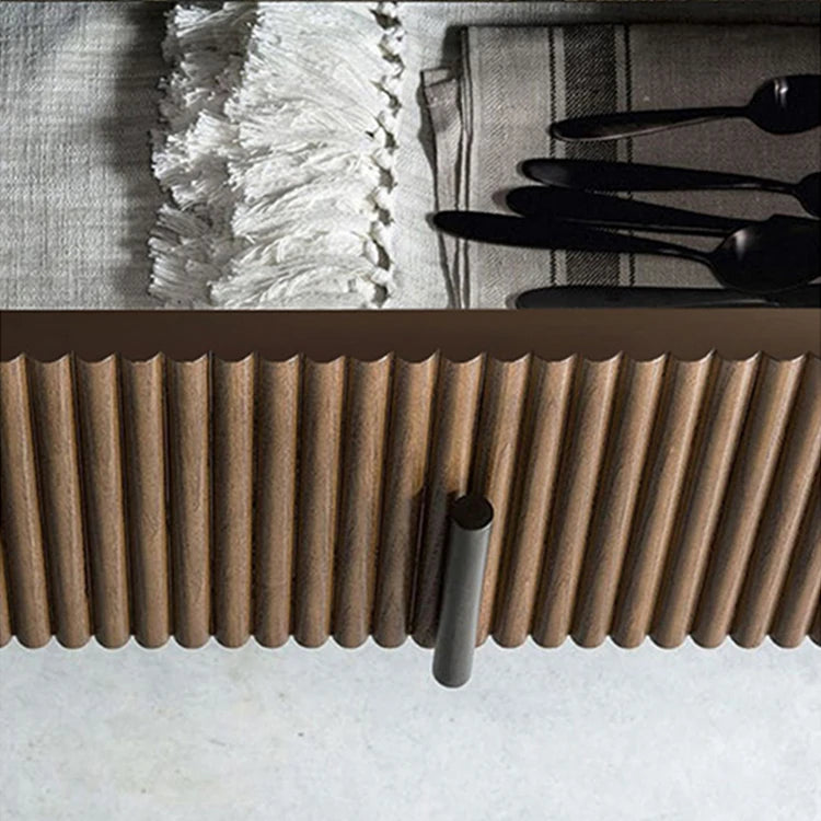 Sleek Marble and Stainless Steel Cabinet with Modern Design Elements fmsjj-4216