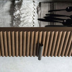 Sleek Marble and Stainless Steel Cabinet with Modern Design Elements fmsjj-4216