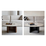 Modern Sintered Stone Glass Coffee Table - Stylish Multi-Layer Board Design for Chic Living Rooms fmus-4077
