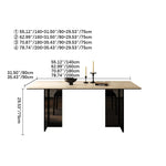 Sleek Sintered Stone Dining Table with Glass Base and Acrylic Finish – Modern Elegance for Your Dining Room fmus-4082