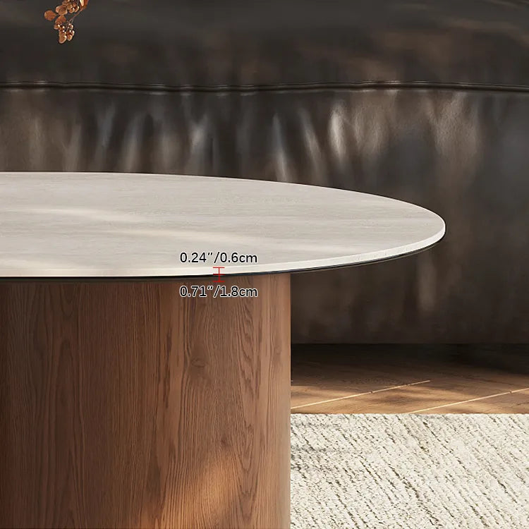 Modern Sintered Stone Coffee Table with Glass and Multi-layer Design for Stylish Living Rooms fmus-4094