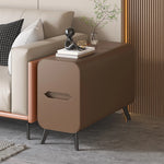 Stylish Pine & PU Leather Coffee Table with Modern Design and Storage Solutions fmxjs-5347