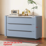 Sleek Pine Sintered Stone Cabinet with PU Leather Touch - Modern 3-Drawer Storage Solution for Contemporary Home Decor fmxjs-5348