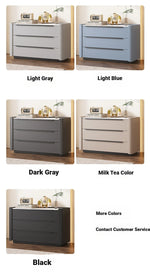 Sleek Pine Sintered Stone Cabinet with PU Leather Touch - Modern 3-Drawer Storage Solution for Contemporary Home Decor fmxjs-5348