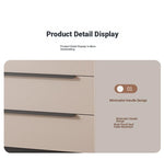 Sleek Pine Sintered Stone Cabinet with PU Leather Touch - Modern 3-Drawer Storage Solution for Contemporary Home Decor fmxjs-5348