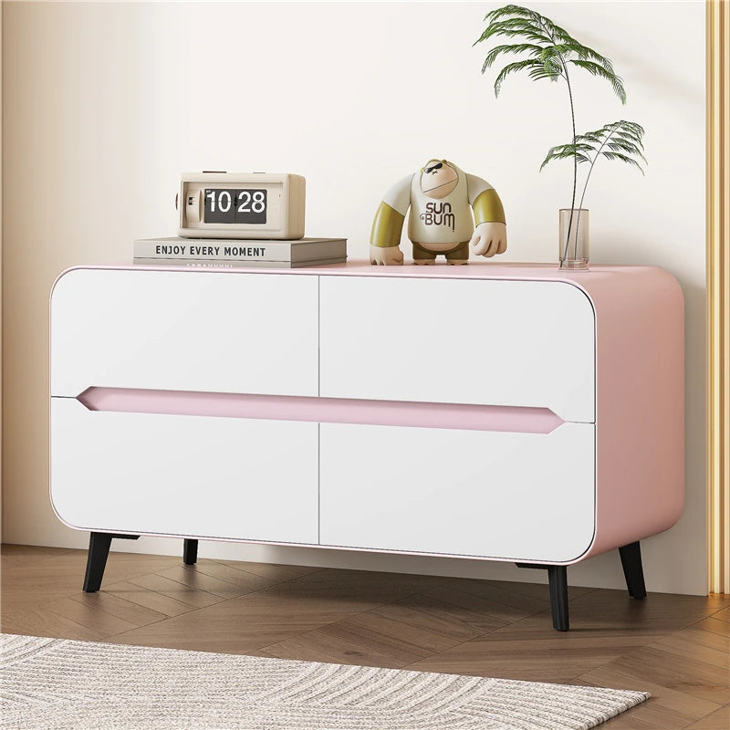 Modern Pine PU Leather Cabinet with Sleek Design and Ample Storage - Perfect for Home Decor and Organization fmxjs-5349