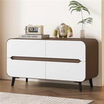Modern Pine PU Leather Cabinet with Sleek Design and Ample Storage - Perfect for Home Decor and Organization fmxjs-5349