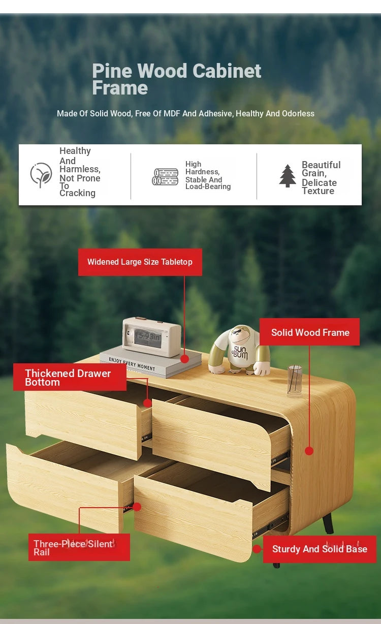 Modern Pine PU Leather Cabinet with Sleek Design and Ample Storage - Perfect for Home Decor and Organization fmxjs-5349