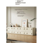 Stylish Pine Multi-Layer Board Cabinet with Synthetic Leather Finish - Modern Storage Solution for Any Space fmxjs-5350