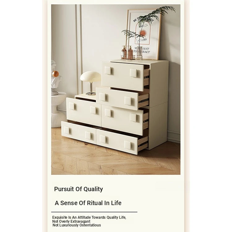 Stylish Pine Multi-Layer Board Cabinet with Synthetic Leather Finish - Modern Storage Solution for Any Space fmxjs-5350