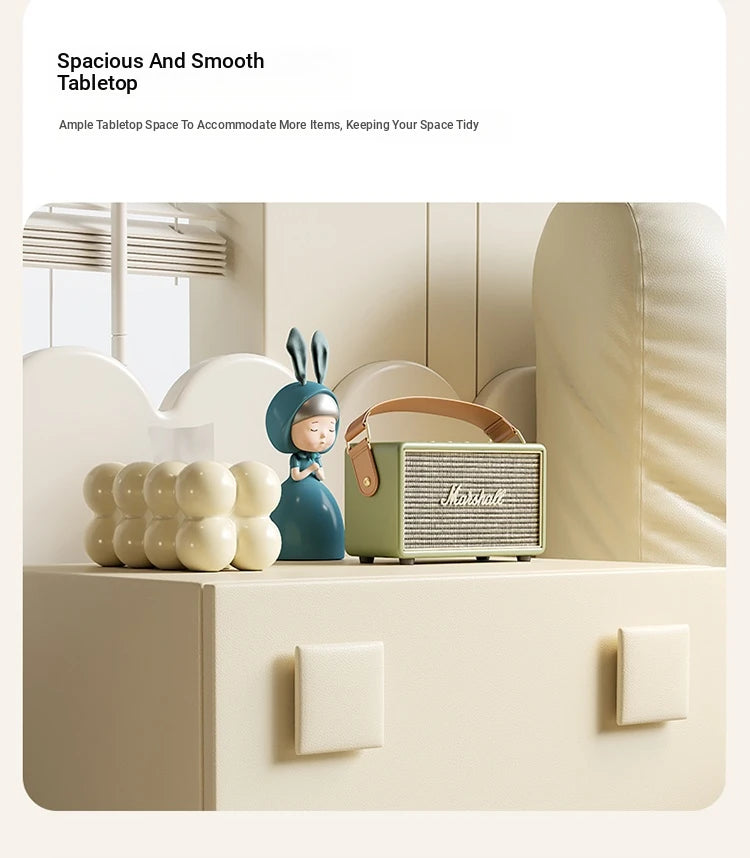 Stylish Pine Multi-Layer Board Cabinet with Synthetic Leather Finish - Modern Storage Solution for Any Space fmxjs-5350