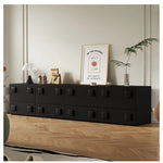 Stylish Pine Multi-Layer Board Cabinet with Synthetic Leather Finish - Modern Storage Solution for Any Space fmxjs-5350