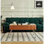 Elegant Light Brown Cherry Wood Tea Table with Metal Accents and Durable Nylon Legs fmy-686