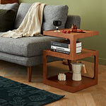 Stylish Light Brown Black Cherry Wood Tea Table - Durable Plywood Construction fmy-687