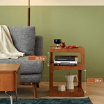 Stylish Light Brown Black Cherry Wood Tea Table - Durable Plywood Construction fmy-687