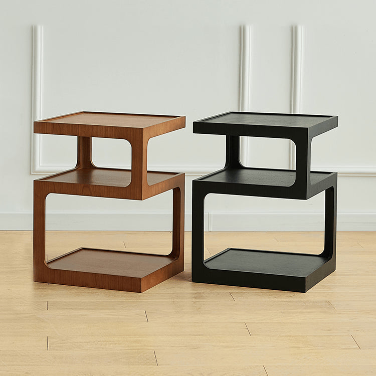 Stylish Light Brown Black Cherry Wood Tea Table - Durable Plywood Construction fmy-687