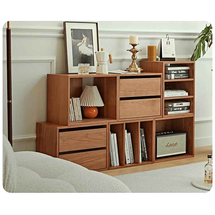 Stylish Light Brown Black Cherry Wood Tea Table - Durable Plywood Construction fmy-687