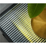 Elegant Light Brown Black Cherry Wood Tea Table with Plywood & Glass Top fmy-688