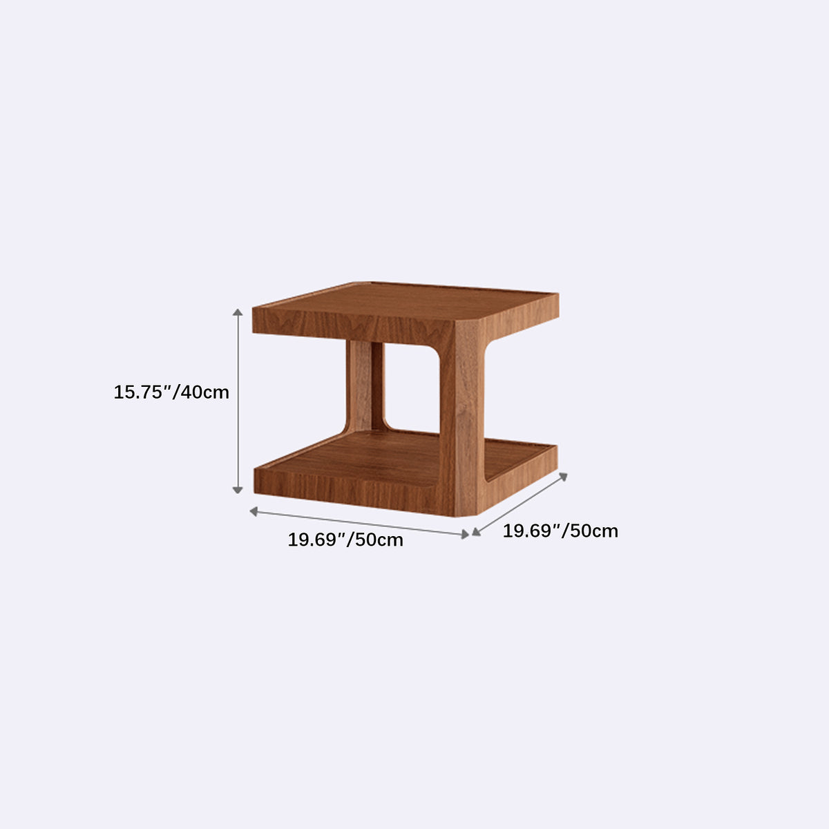 Elegant Light Brown and Black Cherry Wood Tea Table – Sturdy Plywood Design fmy-690