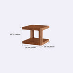 Elegant Light Brown and Black Cherry Wood Tea Table – Sturdy Plywood Design fmy-690