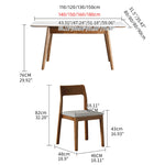 Elegant Brown Sintered Stone Table with Ash Wood Accents fnl-265