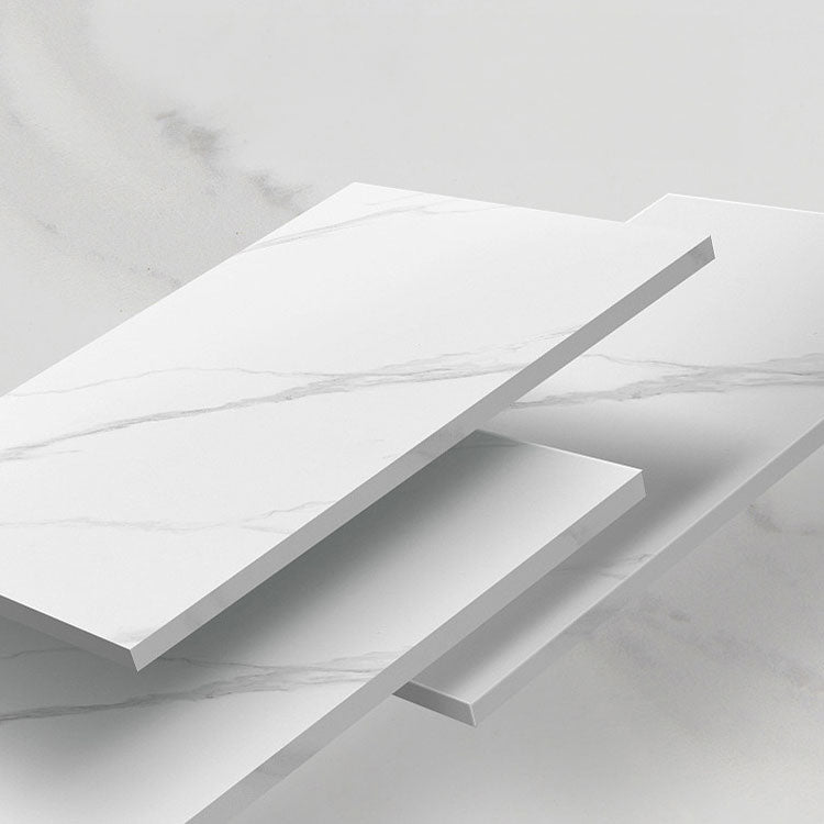 Elegant Natural Sintered Stone Coffee Table with Ash Wood Finish fnl-266