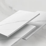 Elegant Natural Sintered Stone Coffee Table with Ash Wood Finish fnl-266