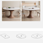 Elegant Table with Brown Sintered Stone and Ash Wood Finish fnl-267