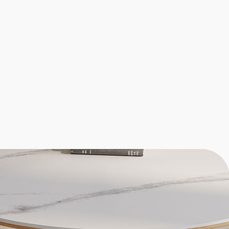 Elegant Natural Sintered Stone & Ash Wood Table - Timeless Design for Modern Homes fnl-268