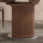 Elegant Natural Sintered Stone Table with Modern Ash Wood & Stainless Steel Accents fnl-271