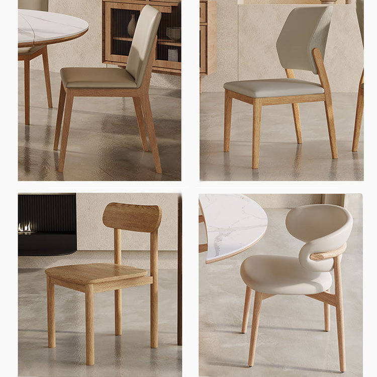 Elegant Dining Table with Natural Sintered Stone Top and Solid Wood Base fnl-274