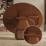 Modern Brown Sintered Stone and Solid Wood Dining Table fnl-277